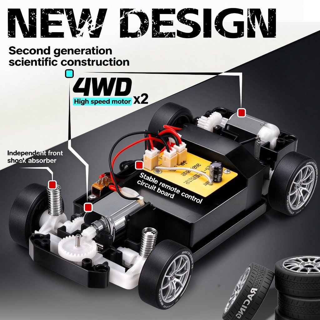 1:24 4WD 50KM/H RC Car Stunt D - Victor Racket Jetspeed recension och pris