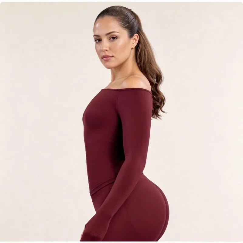 Womens Off Shoulder Long Sleev - Yoga Of Fitness recension och pris